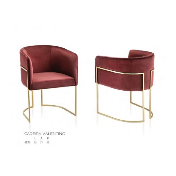 Cadeira Valentino Bell Design - Ref. 4599 - 56x74x48