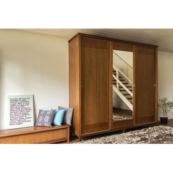 Roupeiro ARMIL 105035 Neo Indiano 2portasCorrer bambu env/prov 174x62x240cm