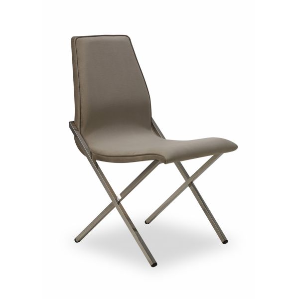 Cadeira Zibia - Ref. 146 - Fixa - Acabamento Inox Polido Padrão