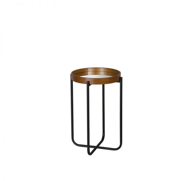 Mesa Lateral Sollo Armil/ Espelho Bronze - tamanho 44x65x44cm