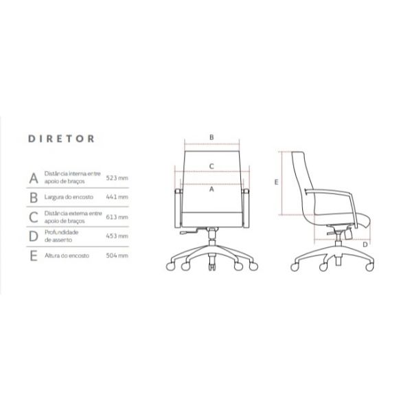 Cadeira Suprema Diretor Mobiloja - Base Standard RDZ 50 PA - Relax