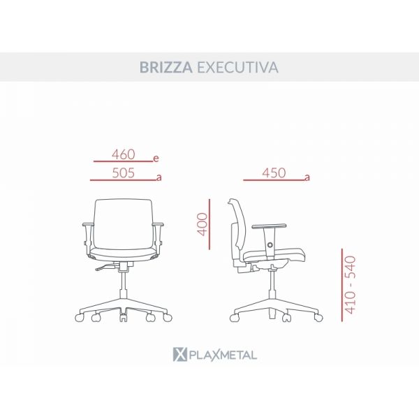 Cadeira de Escritório Brizza Mobiloja Tela Presidente - Ref.37877