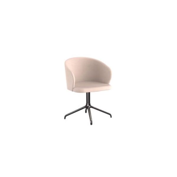 Cadeira Poltrona Chanel Giro sem rodízios / Base Alumínio - Ref. JM169 - 0,65x0,76x0,65