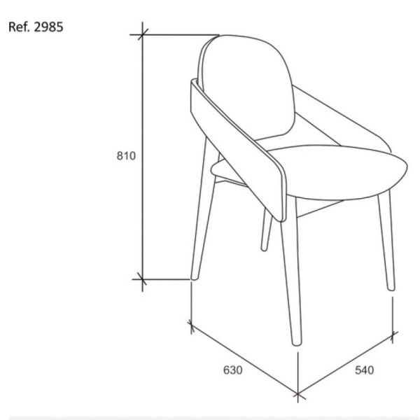 Cadeira Matisse Mobiloja - Ref. CA.2985 - 810x540x630
