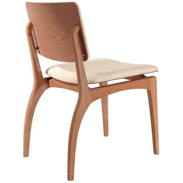 Cadeira SIER Centauro 02 New Ref:200531 Encosto Madeira Estofado e Assento Estofado s/Braço 51x60x84cm