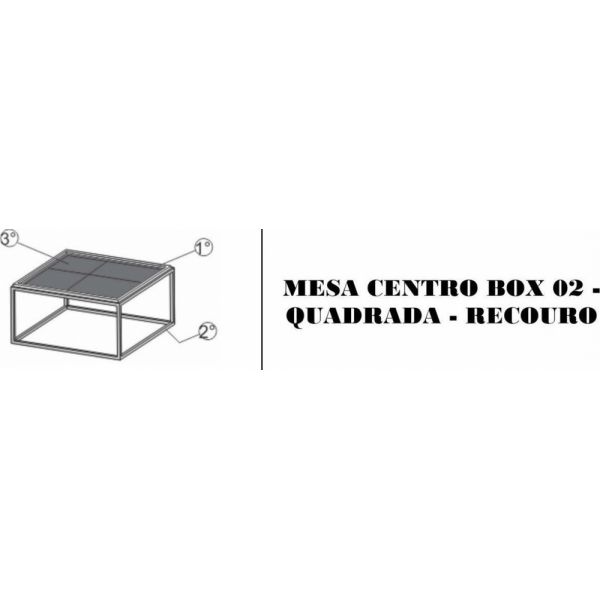 Mesa Centro Box 02 SIER Quadrada Recouro (Medidas na descrição)