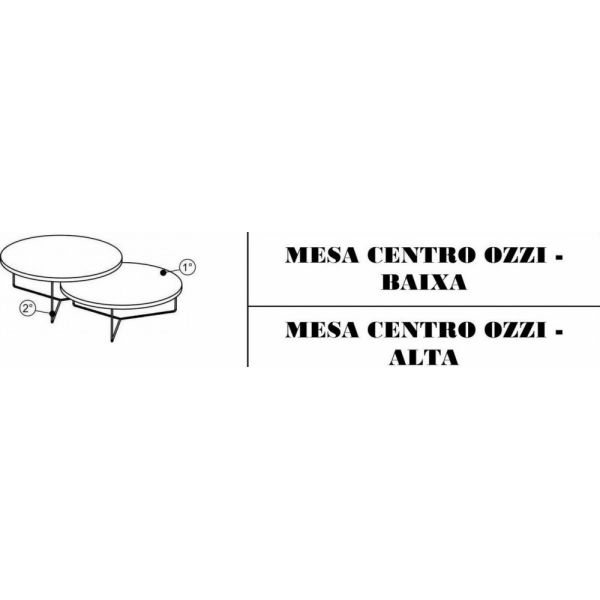 Mesa Centro Ozzi SIER Baixa (Medidas na descrição)