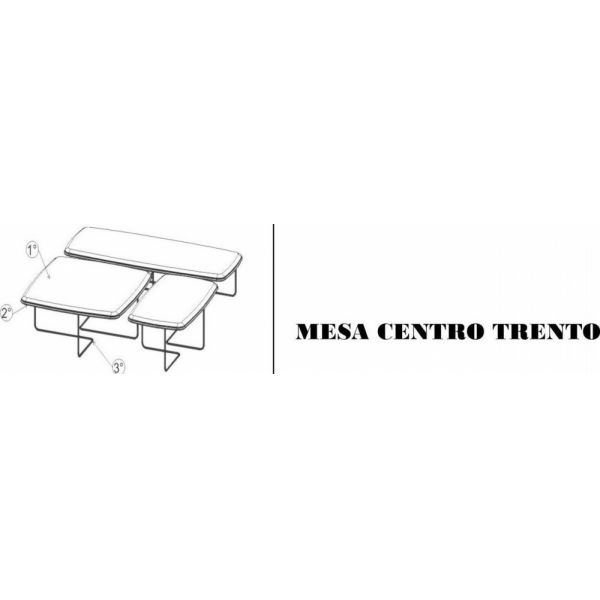 Mesa Centro Trento SIER (Medidas na descrição)