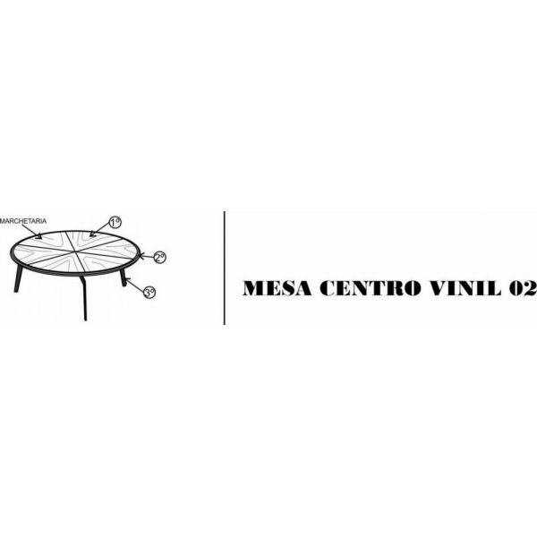 Mesa Centro Vinil 02 SIER (Medidas na descrição)