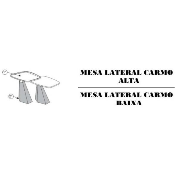 Mesa Lateral Carmo SIER Alta Ref:172544 0,55x0,45x0,55m (Detalhes na Descrição)