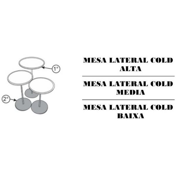 Mesa Lateral Cold SIER Alta Ref:175565 0,32x0,32x0,52m (Detalhes na Descrição)