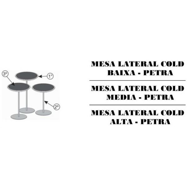 Mesa Lateral Cold SIER Baixa Petra Ref:175642 0,28x0,28x0,38m (Detalhes na Descrição)
