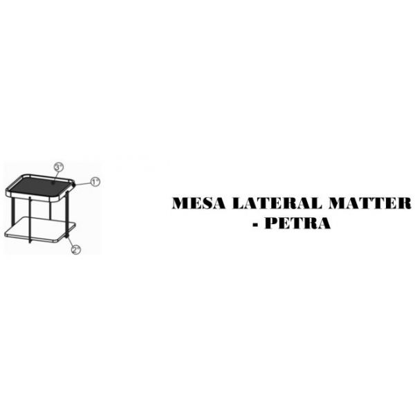 Mesa Lateral Matter SIER Petra Ref:174680 0,62x0,62x0,65m (Detalhes na Descrição)