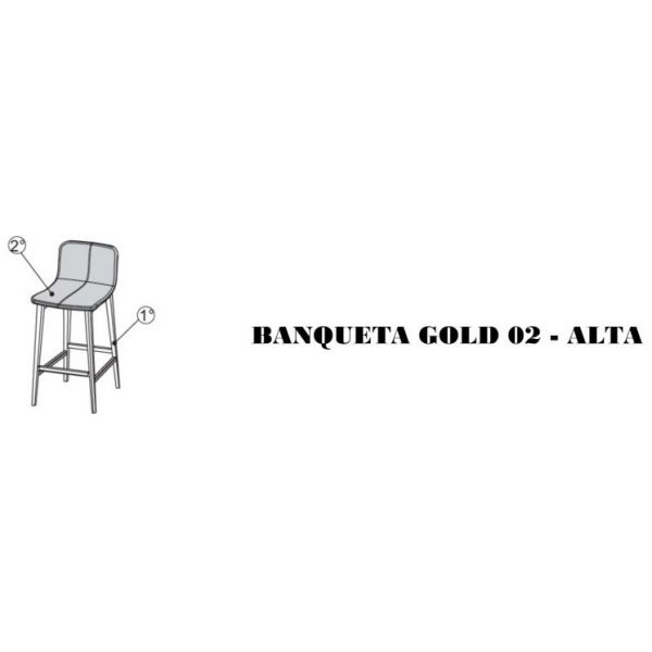 Banqueta Gold 02 SIER Alta (Detalhes na Descrição)