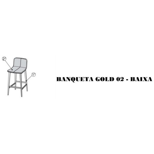 Banqueta Gold 02 SIER Baixa (Detalhes na Descrição)
