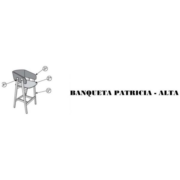 Banqueta Patricia SIER Alta (Detalhes na Descrição)