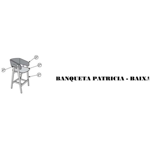 Banqueta Patricia SIER Baixa (Detalhes na Descrição)
