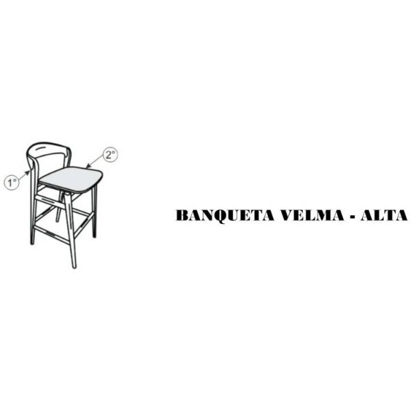 Banqueta Velma SIER Alta (Detalhes na Descrição)