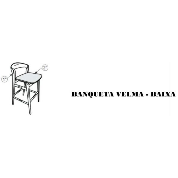 Banqueta Velma SIER Baixa (Detalhes na Descrição)