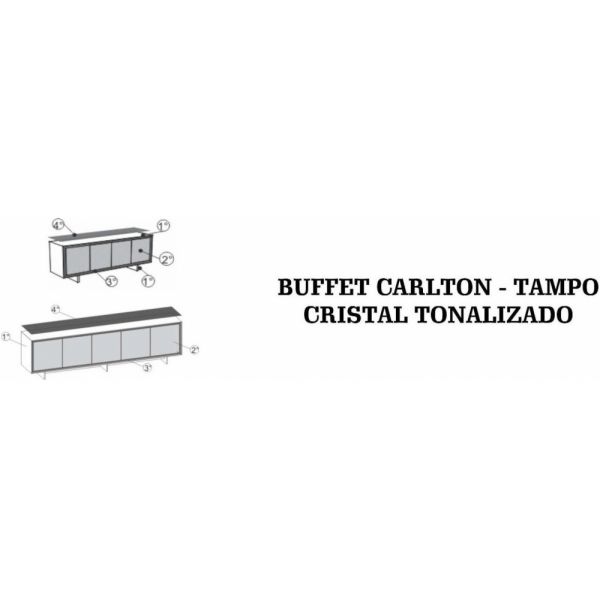Buffet Carlton SIER Tampo Cristal Tonalizado (Detalhes na Descrição)
