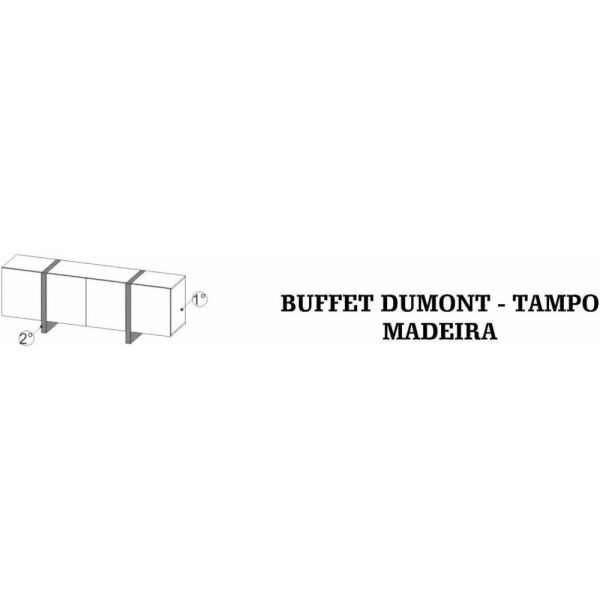 Buffet Dumont SIER Tampo Madeira (Detalhes na Descrição)