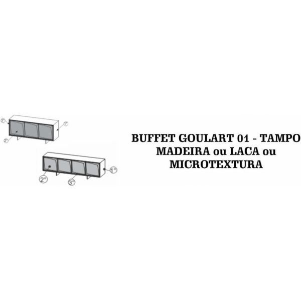 Buffet Goulart 01 SIER Tampo Madeira, Laca ou Microtextura (Detalhes na Descrição)