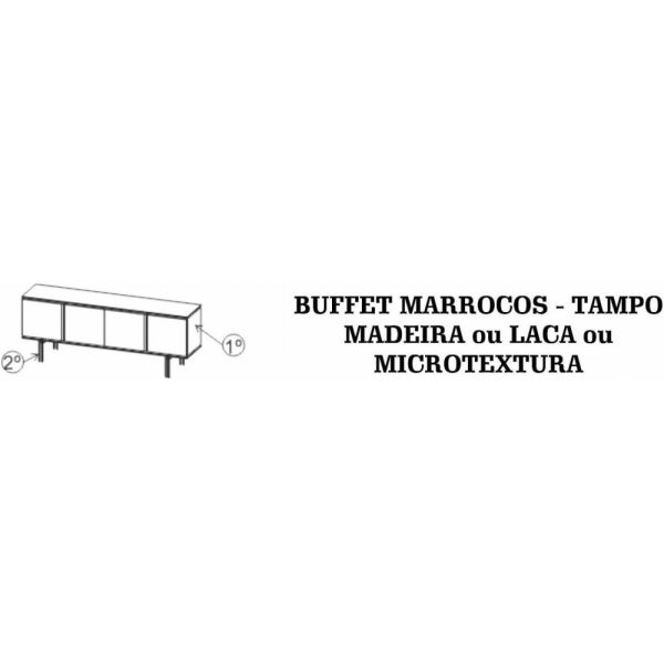Buffet Marrocos SIER Tampo Madeira, Laca ou Microtextura (Detalhes na Descrição)