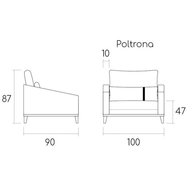 Poltrona LOFT c/2 Braços SERRA GAÚCHA 87x90x100cm